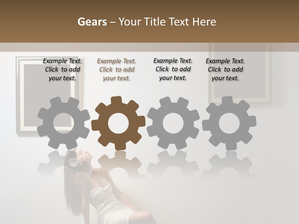 Standing Picture Sitting PowerPoint Template