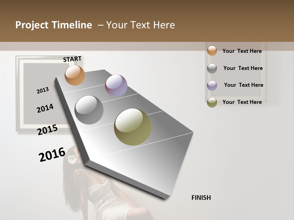 Standing Picture Sitting PowerPoint Template