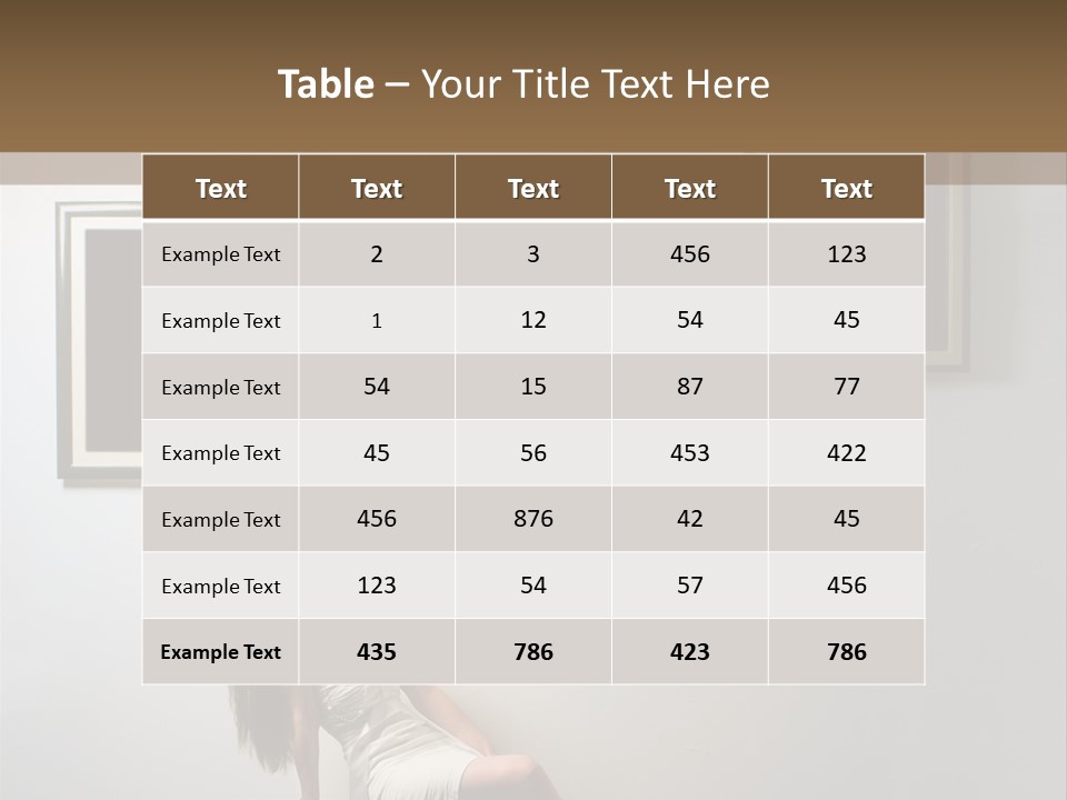 Standing Picture Sitting PowerPoint Template