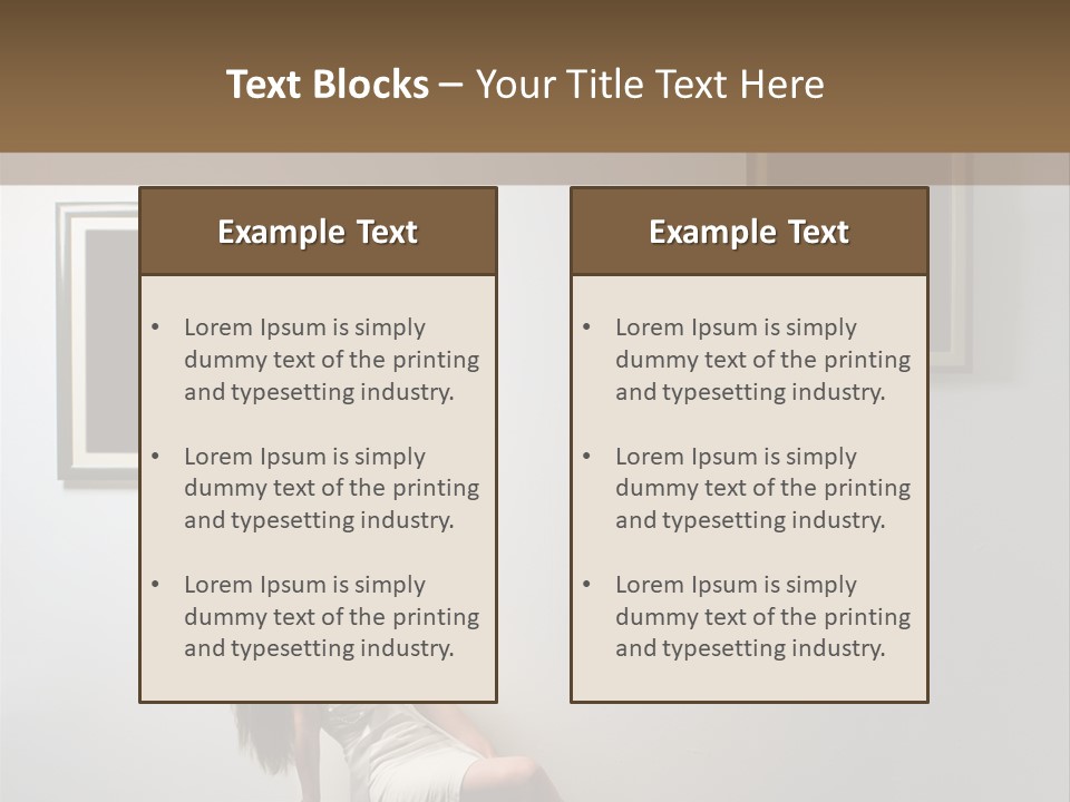 Standing Picture Sitting PowerPoint Template