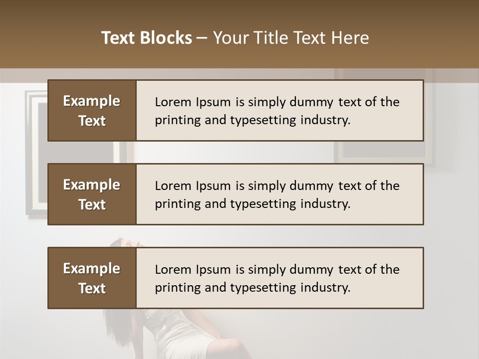 Standing Picture Sitting PowerPoint Template