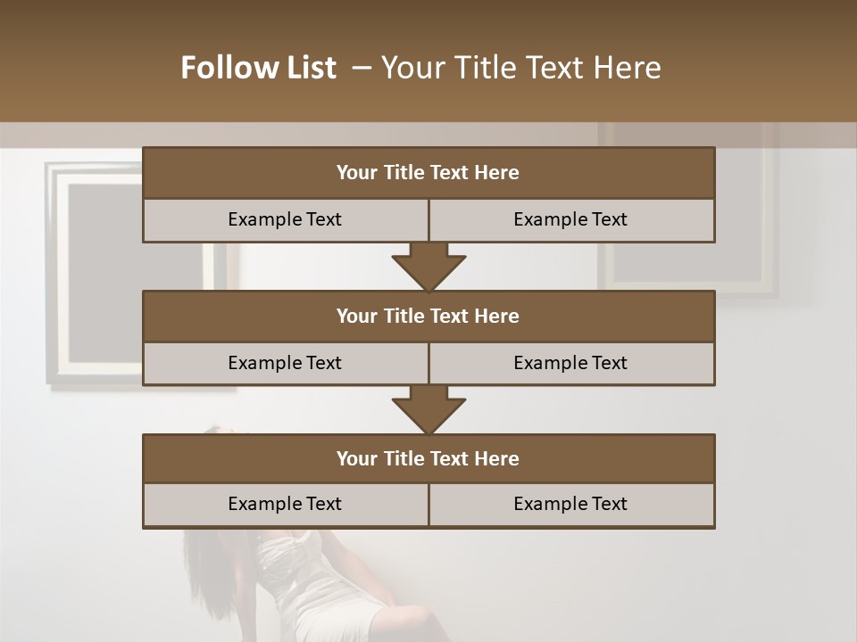 Standing Picture Sitting PowerPoint Template