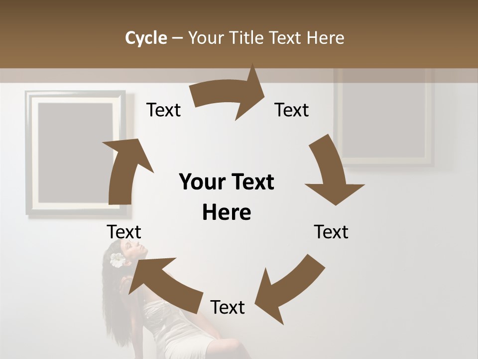Standing Picture Sitting PowerPoint Template