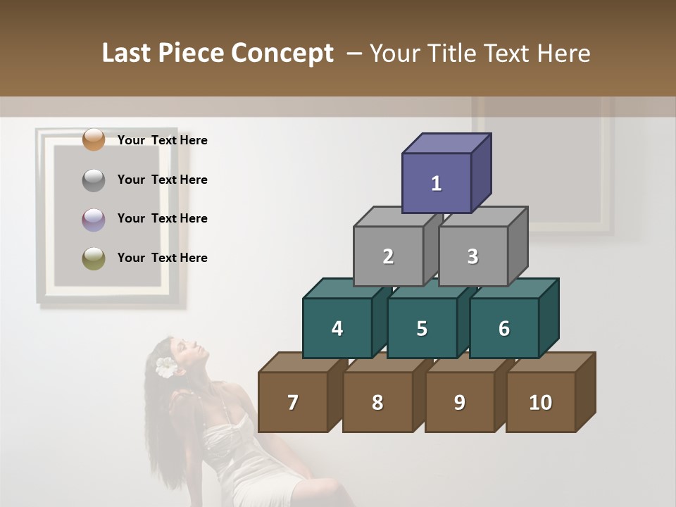 Standing Picture Sitting PowerPoint Template