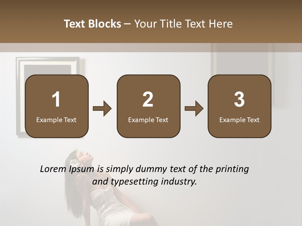 Standing Picture Sitting PowerPoint Template