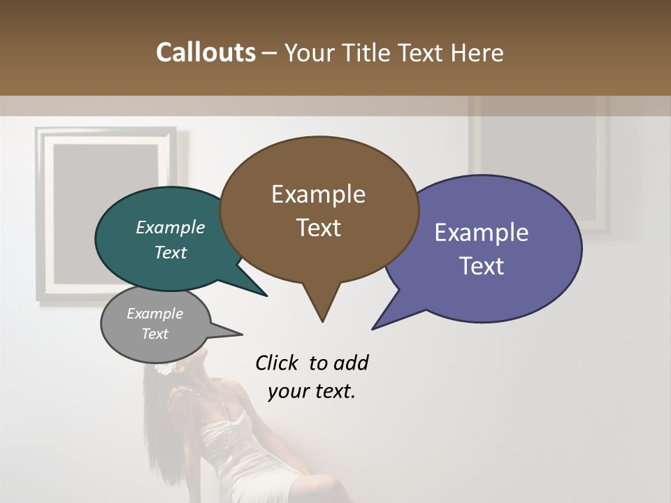 Standing Picture Sitting PowerPoint Template