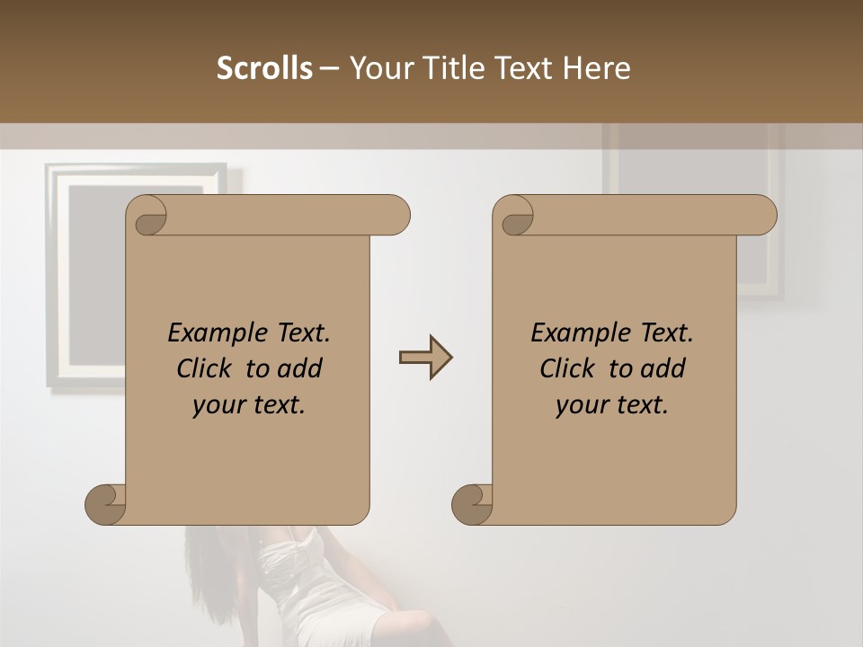 Standing Picture Sitting PowerPoint Template