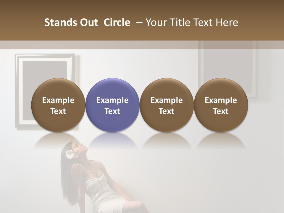 Standing Picture Sitting PowerPoint Template