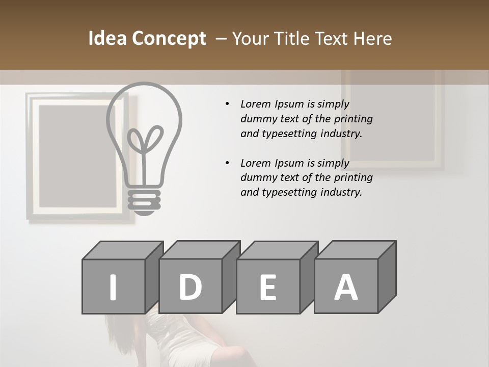 Standing Picture Sitting PowerPoint Template