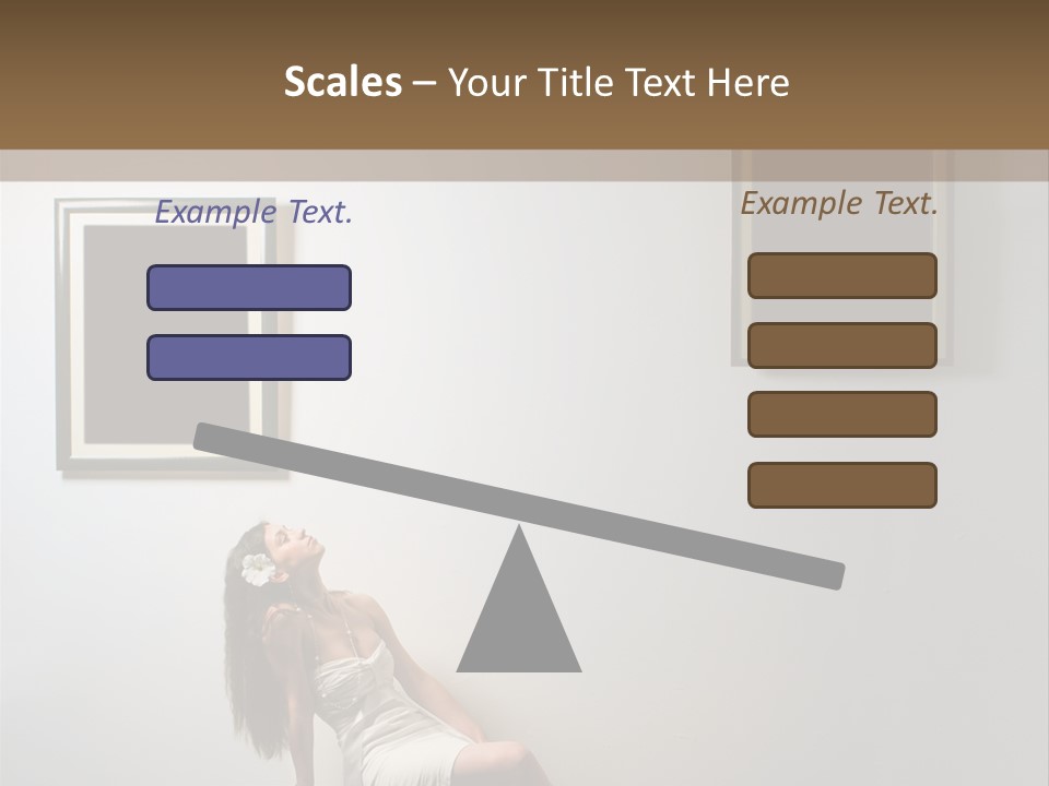 Standing Picture Sitting PowerPoint Template