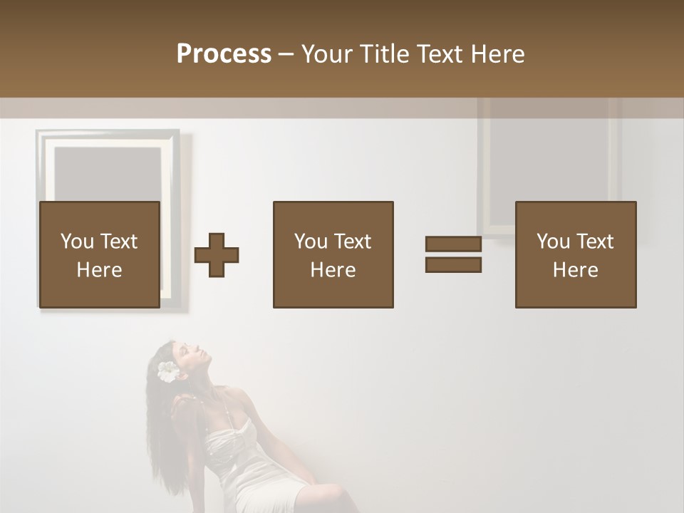 Standing Picture Sitting PowerPoint Template