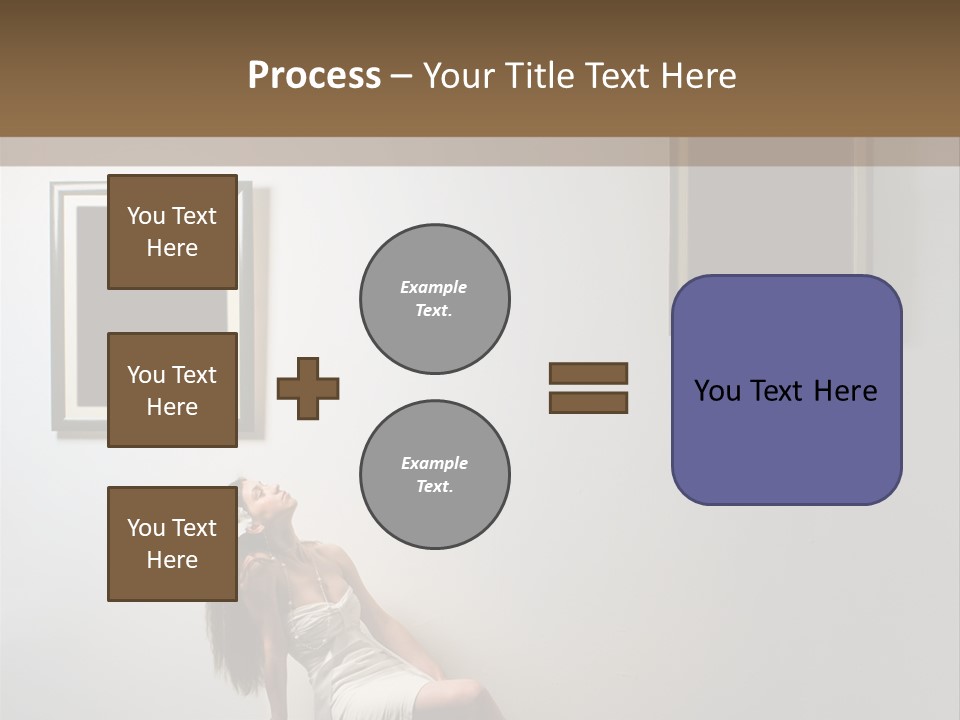 Standing Picture Sitting PowerPoint Template