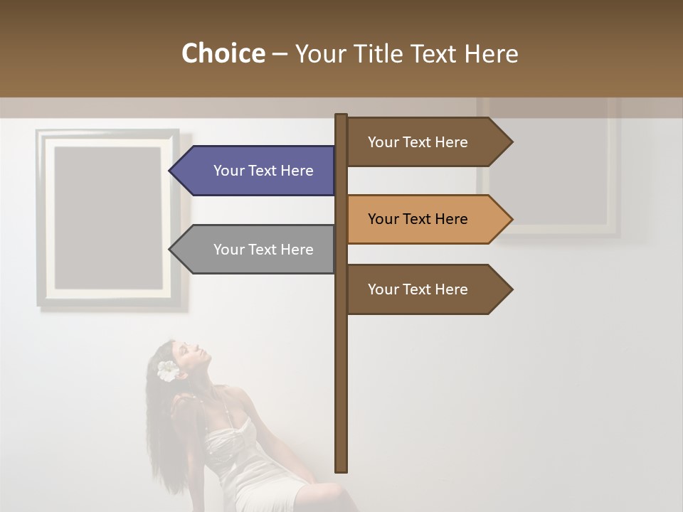 Standing Picture Sitting PowerPoint Template