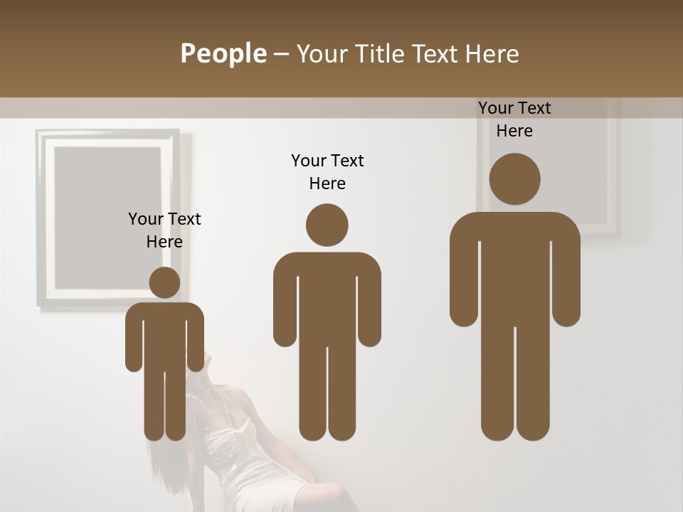 Standing Picture Sitting PowerPoint Template