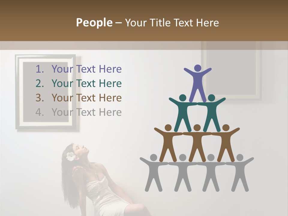 Standing Picture Sitting PowerPoint Template