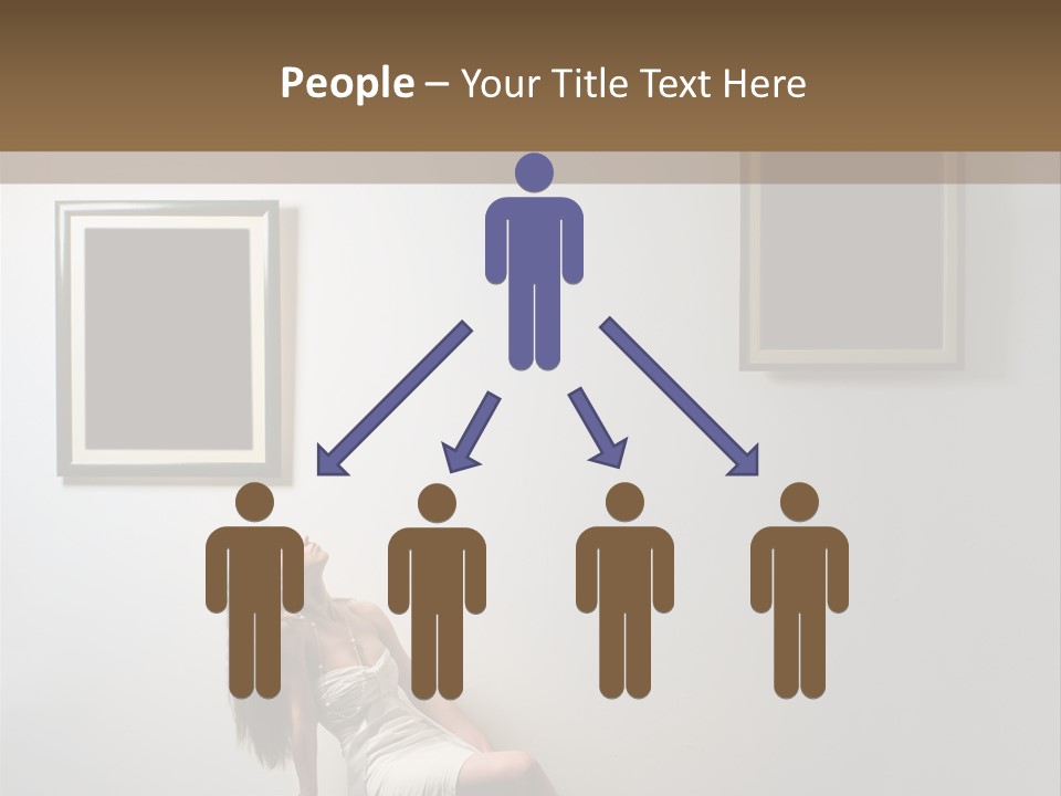 Standing Picture Sitting PowerPoint Template