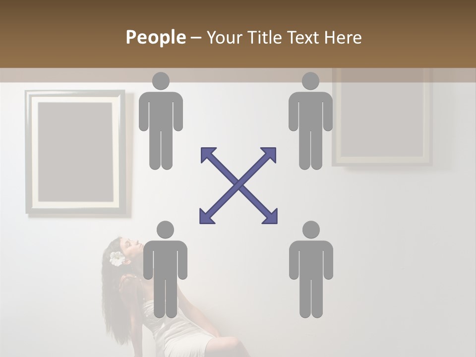 Standing Picture Sitting PowerPoint Template