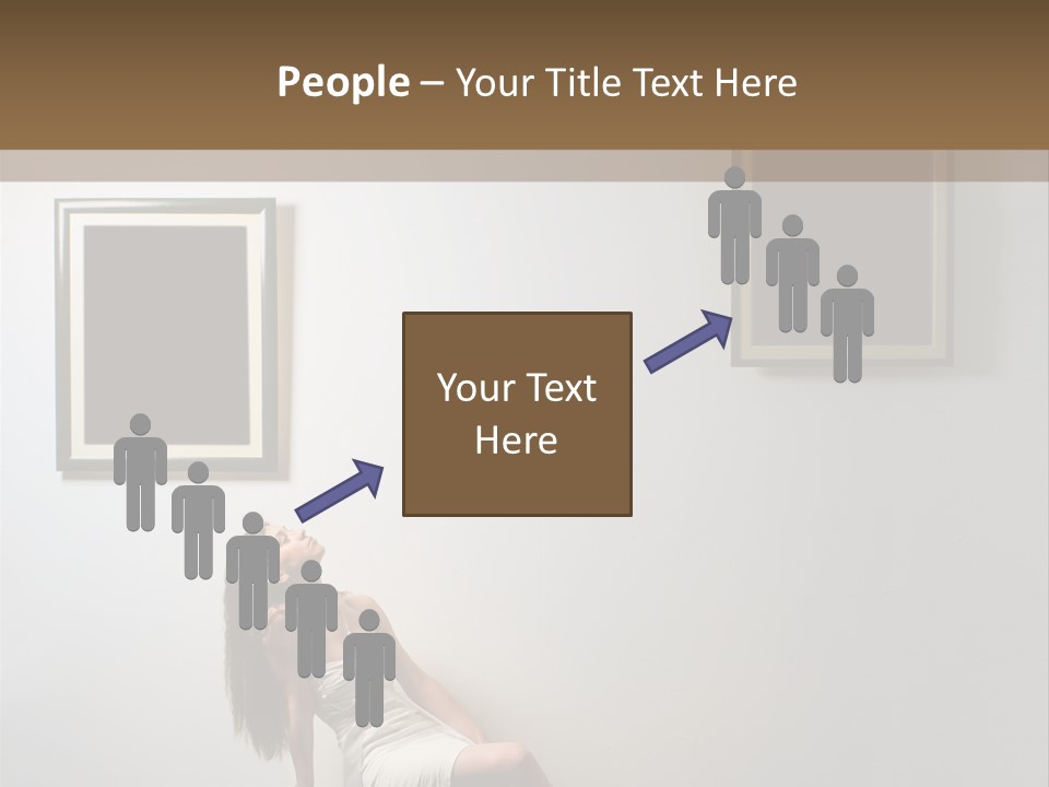 Standing Picture Sitting PowerPoint Template