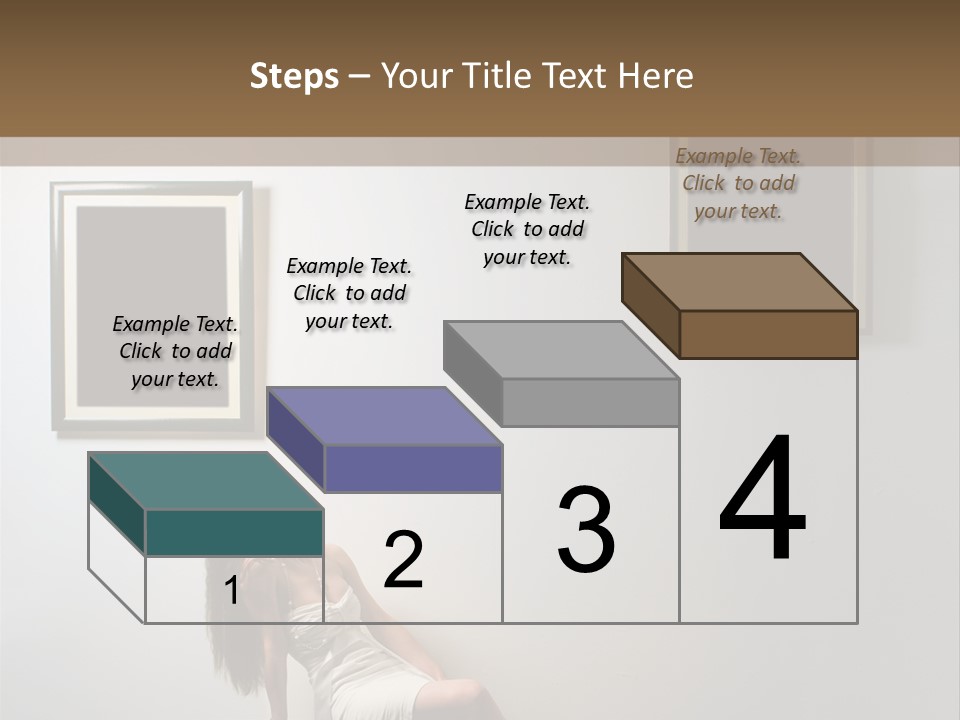 Standing Picture Sitting PowerPoint Template