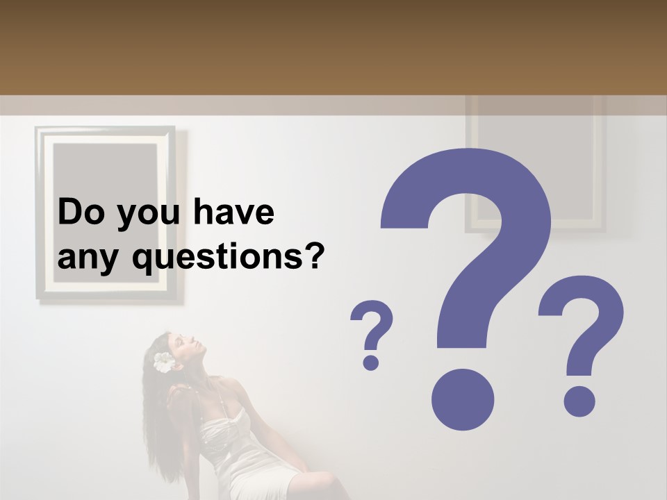 Standing Picture Sitting PowerPoint Template