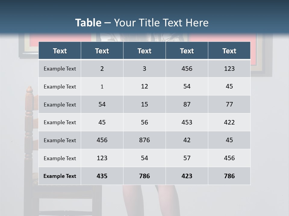 Watching Chair Gallery PowerPoint Template