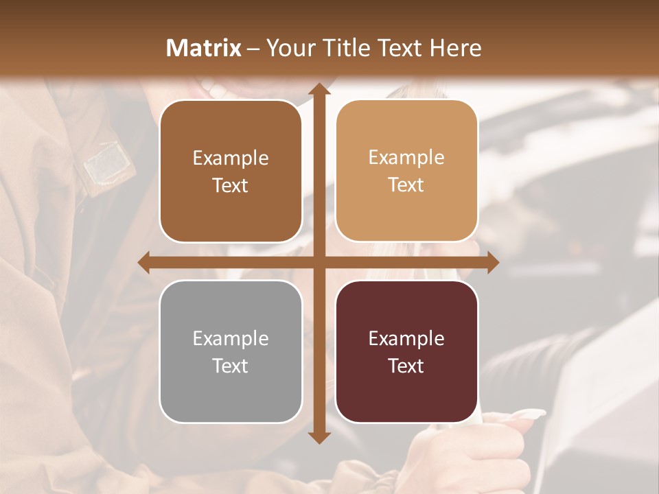 Caucasian Transport Beauty PowerPoint Template