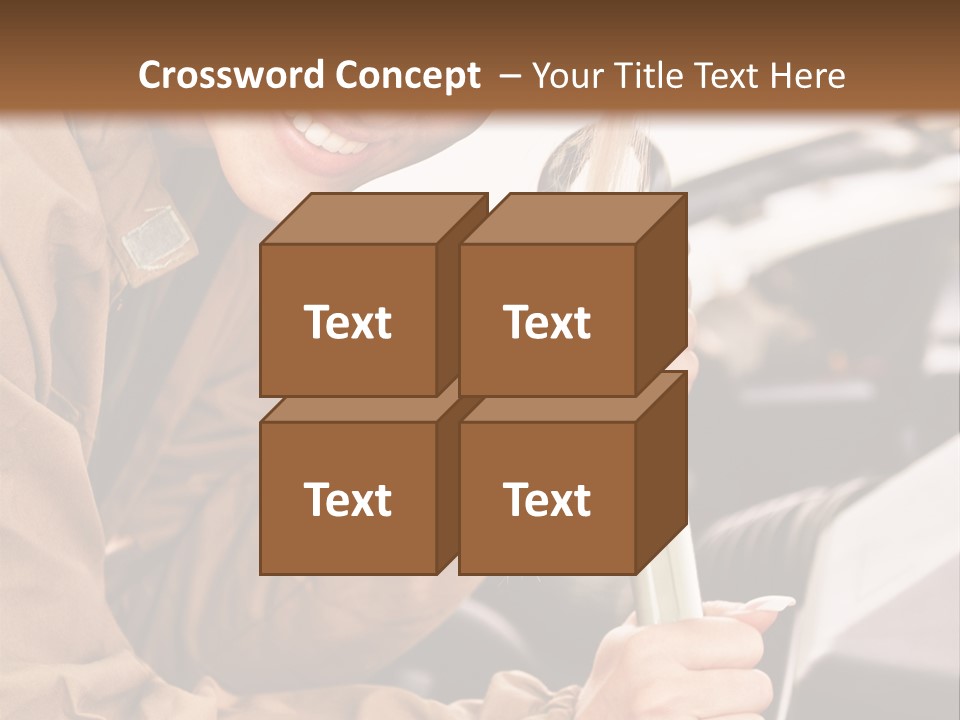 Caucasian Transport Beauty PowerPoint Template