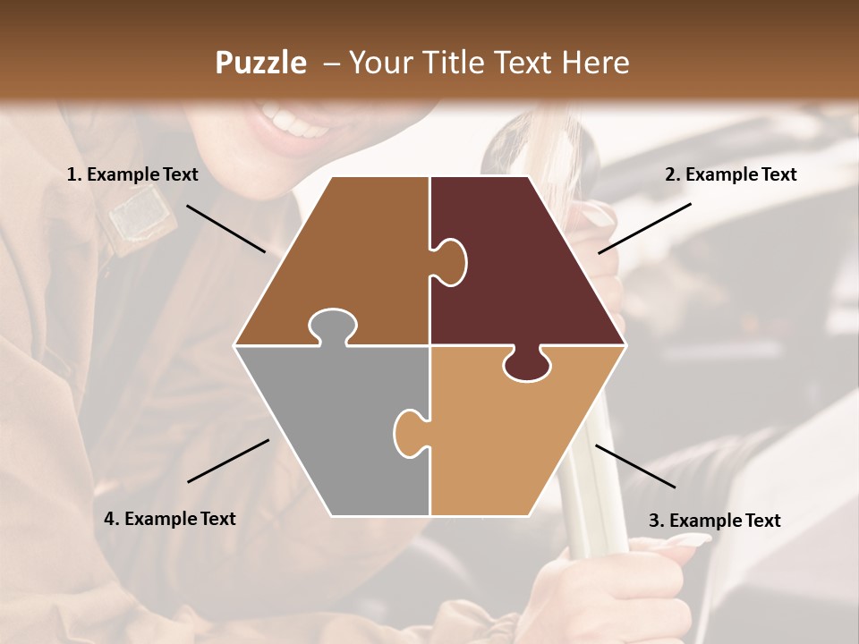 Caucasian Transport Beauty PowerPoint Template