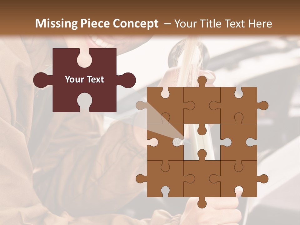 Caucasian Transport Beauty PowerPoint Template