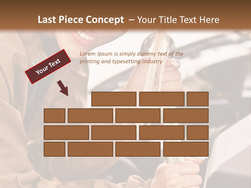 Caucasian Transport Beauty PowerPoint Template