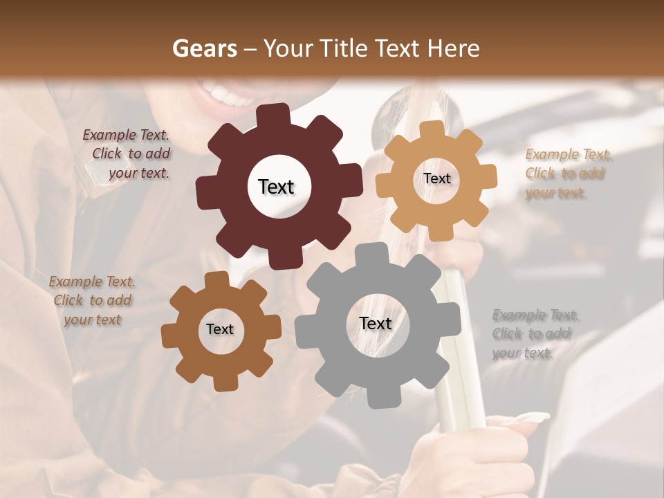 Caucasian Transport Beauty PowerPoint Template