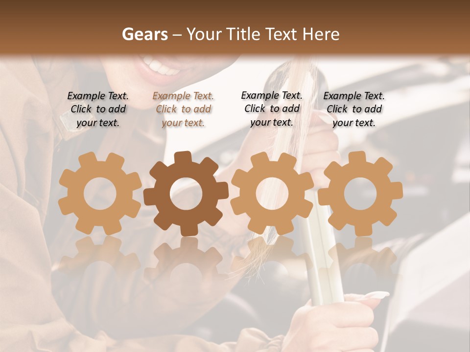 Caucasian Transport Beauty PowerPoint Template