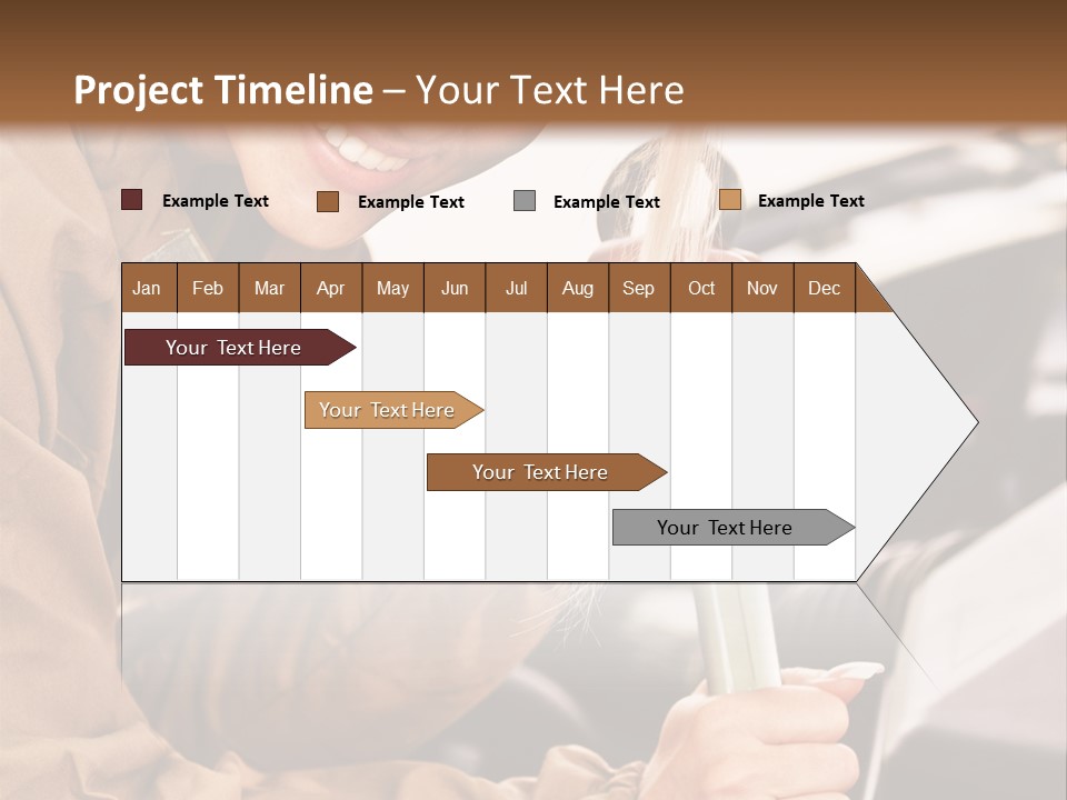 Caucasian Transport Beauty PowerPoint Template