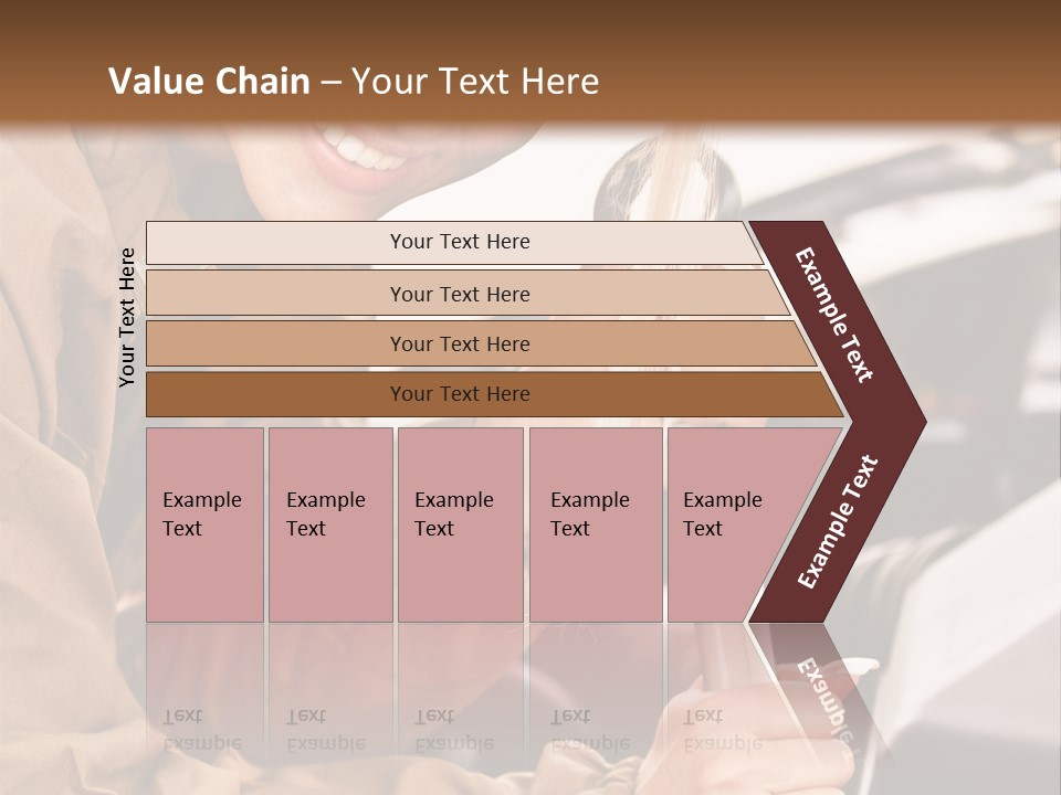 Caucasian Transport Beauty PowerPoint Template