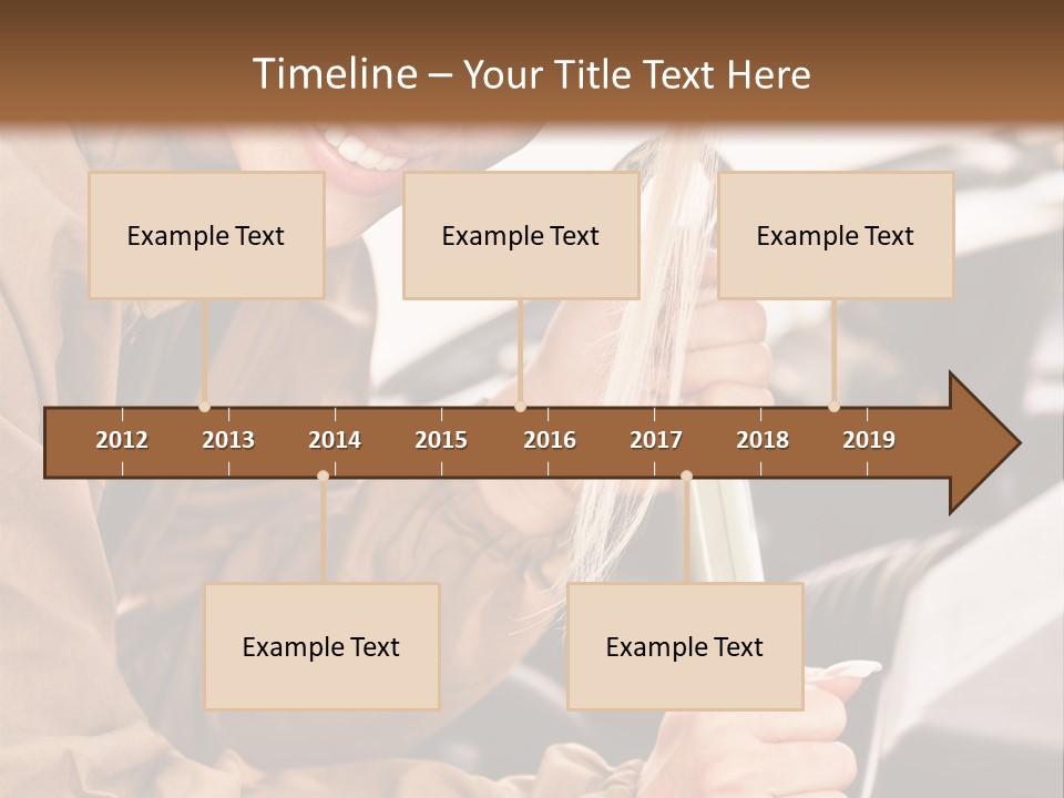 Caucasian Transport Beauty PowerPoint Template