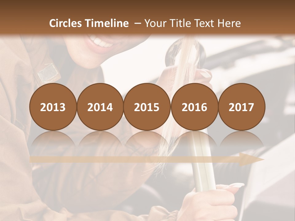 Caucasian Transport Beauty PowerPoint Template