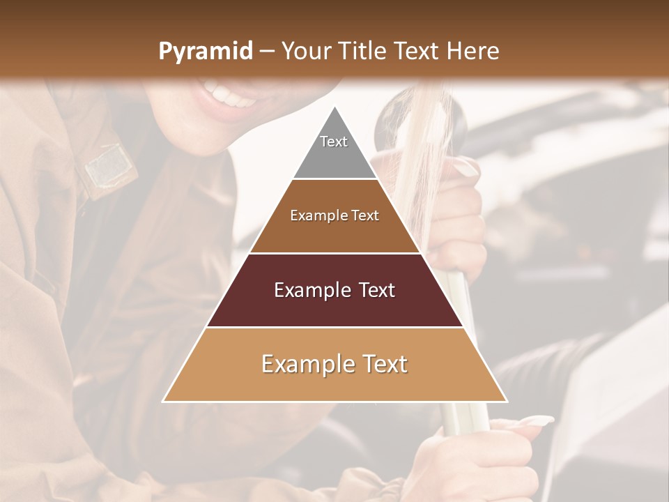 Caucasian Transport Beauty PowerPoint Template