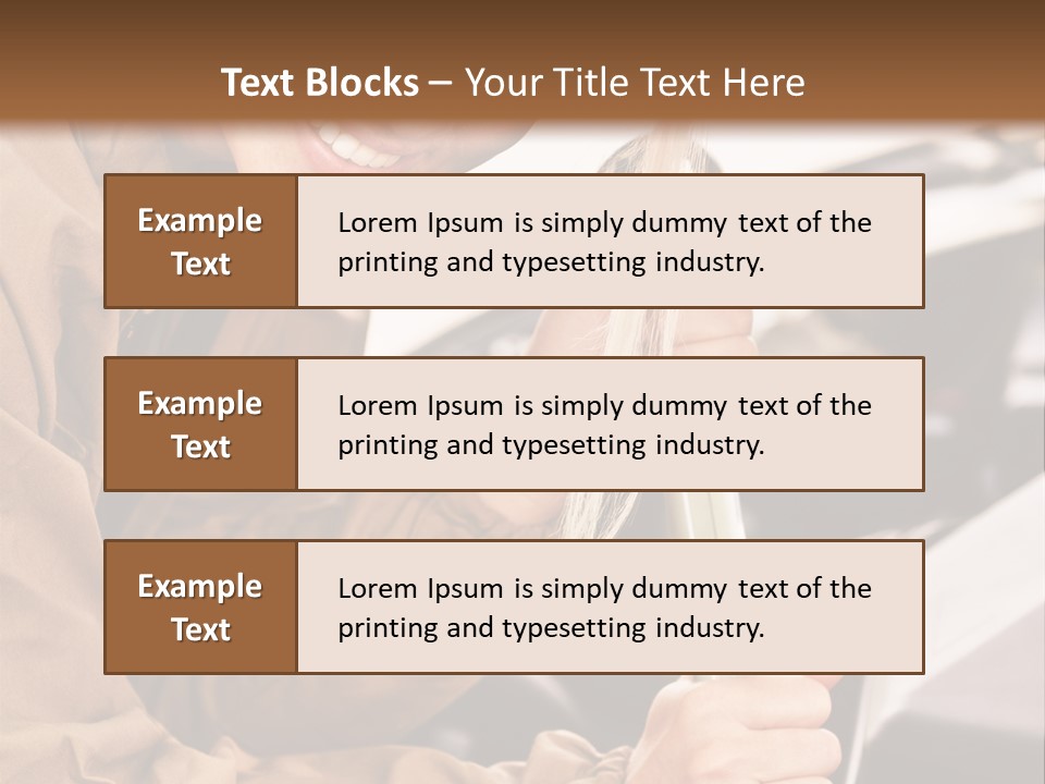 Caucasian Transport Beauty PowerPoint Template