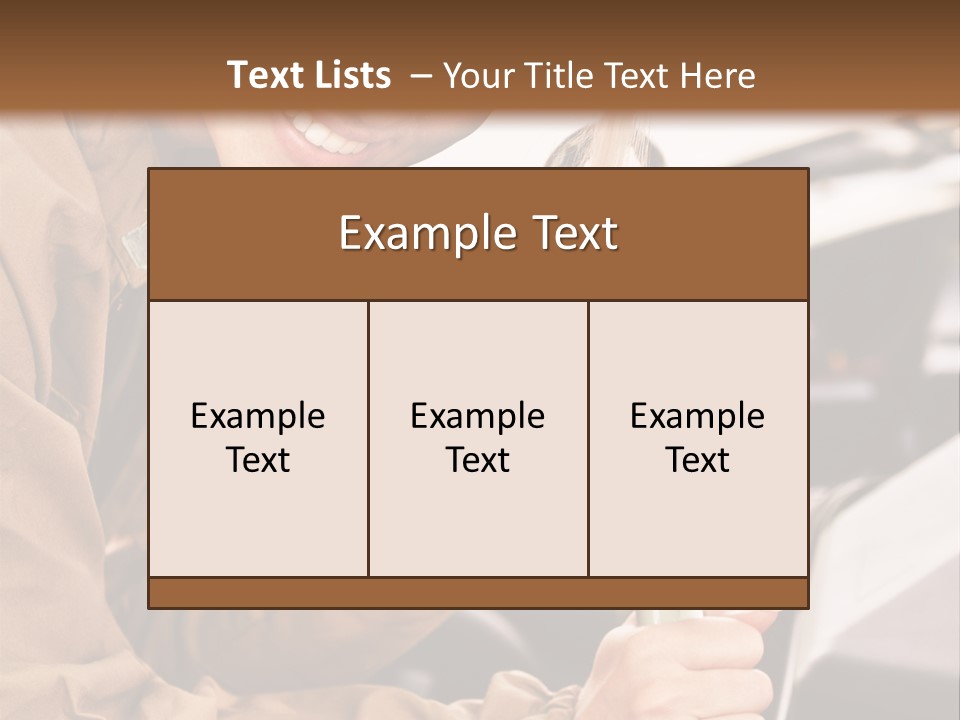 Caucasian Transport Beauty PowerPoint Template