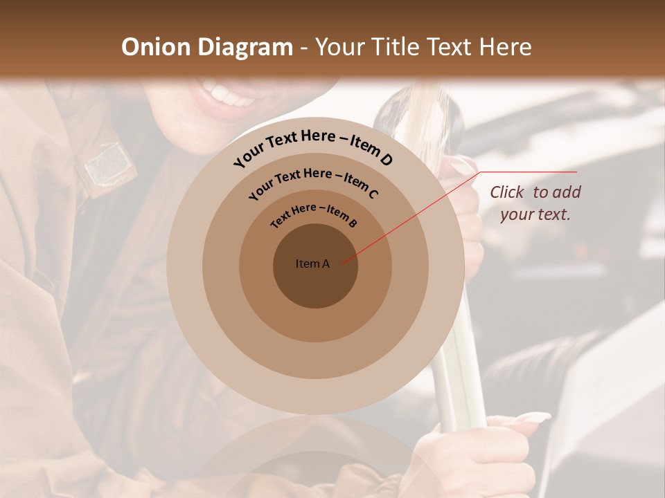 Caucasian Transport Beauty PowerPoint Template