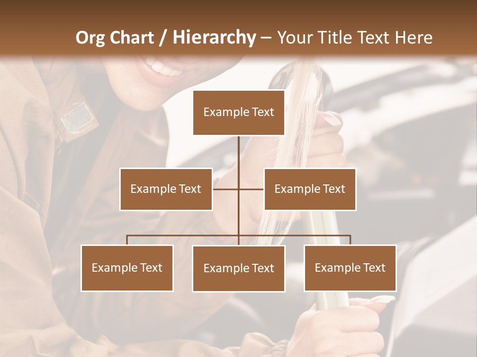 Caucasian Transport Beauty PowerPoint Template