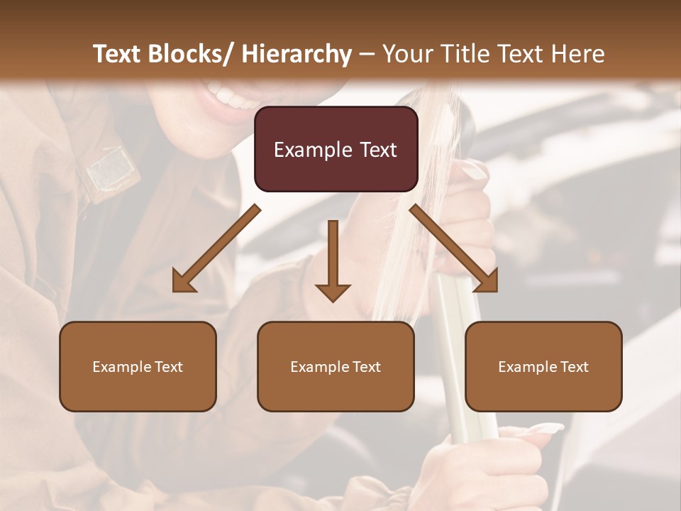 Caucasian Transport Beauty PowerPoint Template