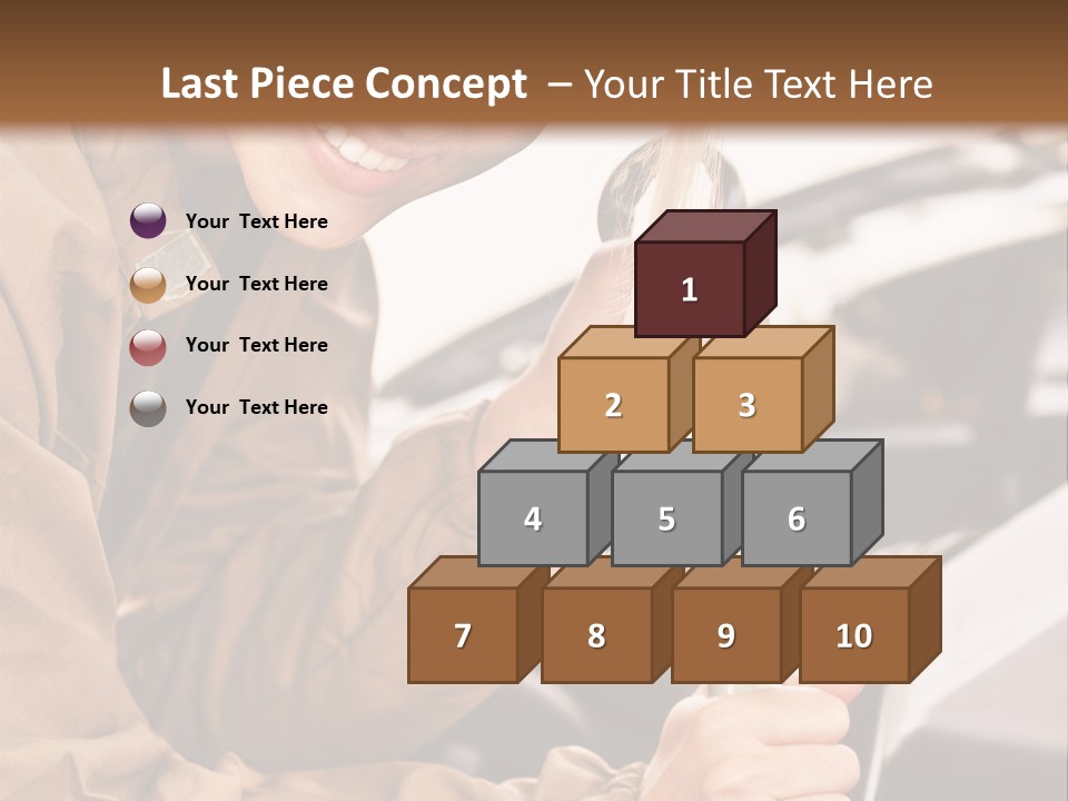 Caucasian Transport Beauty PowerPoint Template