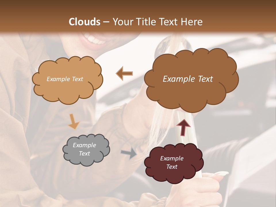 Caucasian Transport Beauty PowerPoint Template