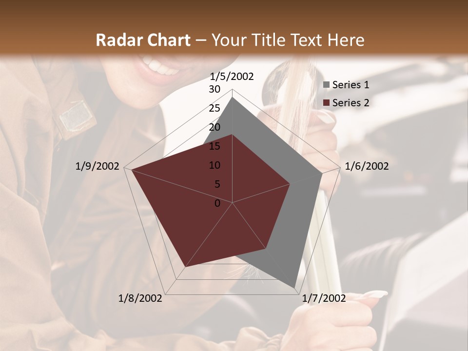Caucasian Transport Beauty PowerPoint Template