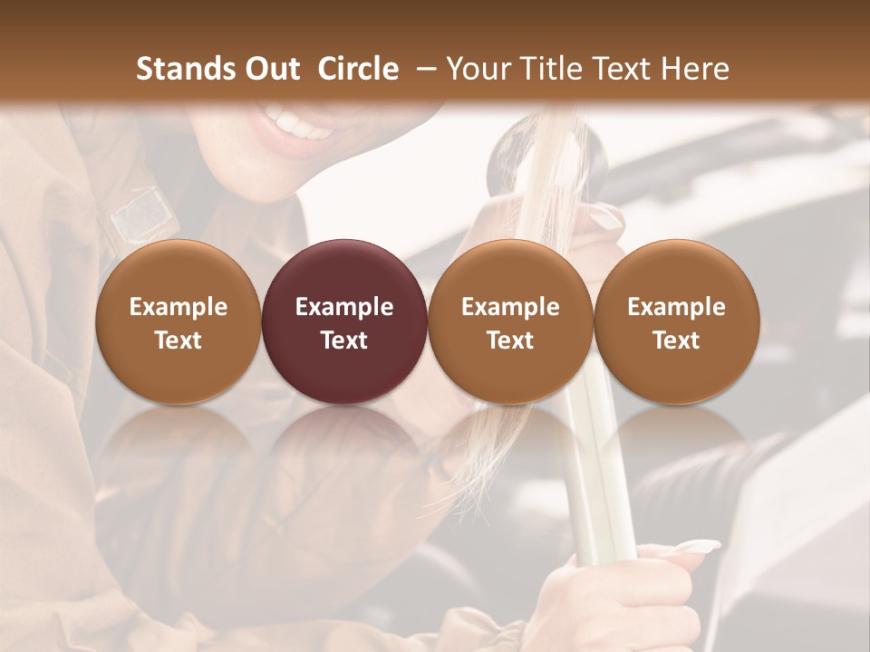 Caucasian Transport Beauty PowerPoint Template