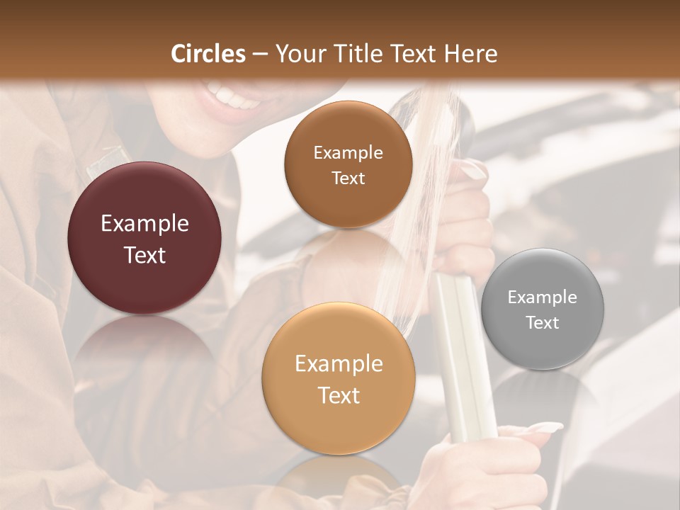 Caucasian Transport Beauty PowerPoint Template