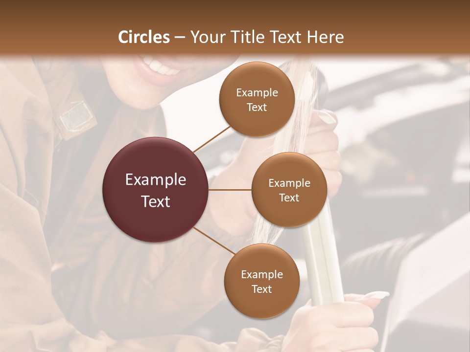 Caucasian Transport Beauty PowerPoint Template