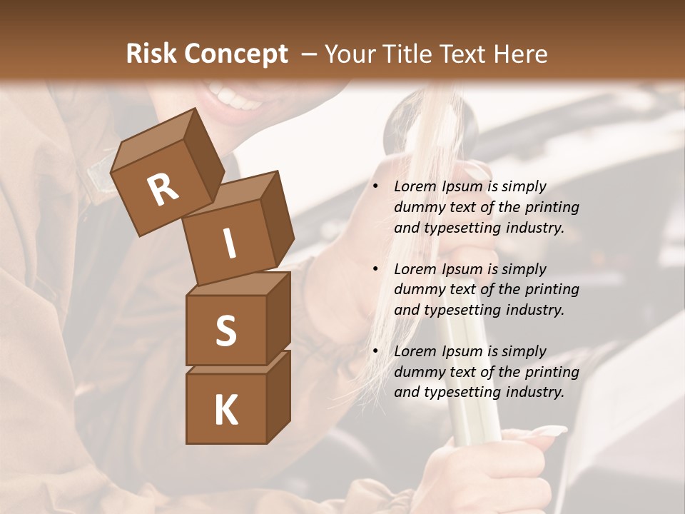 Caucasian Transport Beauty PowerPoint Template