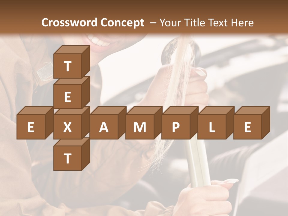 Caucasian Transport Beauty PowerPoint Template